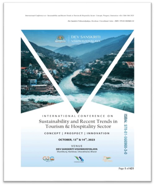 Sustainability and Recent Trends in Tourism & Hospitality Sector Concept, Prospect, Innovation
